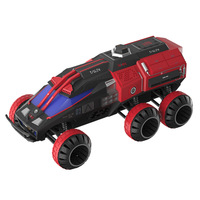 JJRC Q118 Voiture RC Mars Rover 6 roues haute vitesse avec tourelle de lancement élévatrice, modèle de jouet électrique en plastique tout-terrain pour l'escalade