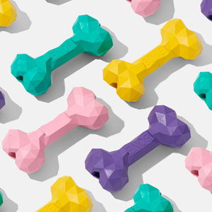 Juguetes de Silicona Ecológicos de Alta Calidad para Perros, Huesos de Diamante Resistentes, Novedosos, para Alimentación Lenta, Alivio de la Ansiedad y Dentición - Product Image 1