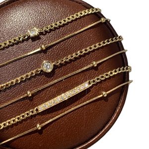 Xinfly 18K Pure Gold Jewelry Double Chain Diamond <b>Bracelets</b> <b>Adjustable</b> <b>Bracelets</b> Natural Diamond Jewelry - Product Image 3