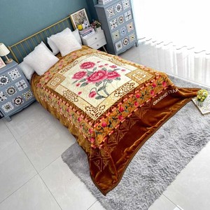Ply Bộ Gối In Họa Tiết Lông Chồn 100Polyester 75X100Cm Một Mặt Chăn Raschel Du Lịch - Product Image 1