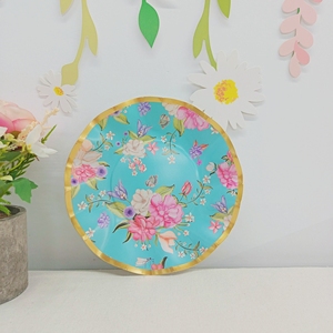 DAMAI Spring Tea Party Supplies Colorful Butterfly Flower Plate Floral Themed <b>Disposable</b> <b>Tableware</b> Paper Cups Napkins - Product Image 2