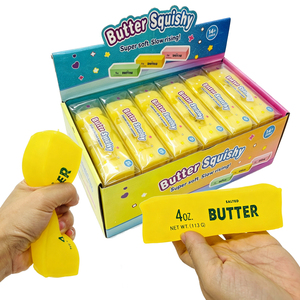 Jouet anti-stress réaliste en forme de beurre, sans rebond, rempli de gel doux et de vaseline, jouet souple à presser, en provenance de l'entrepôt américain - Product Image 1