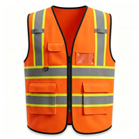 Gilet de sécurité réfléchissant haute visibilité OEM pour la construction, la conduite routière, le travail et la sécurité