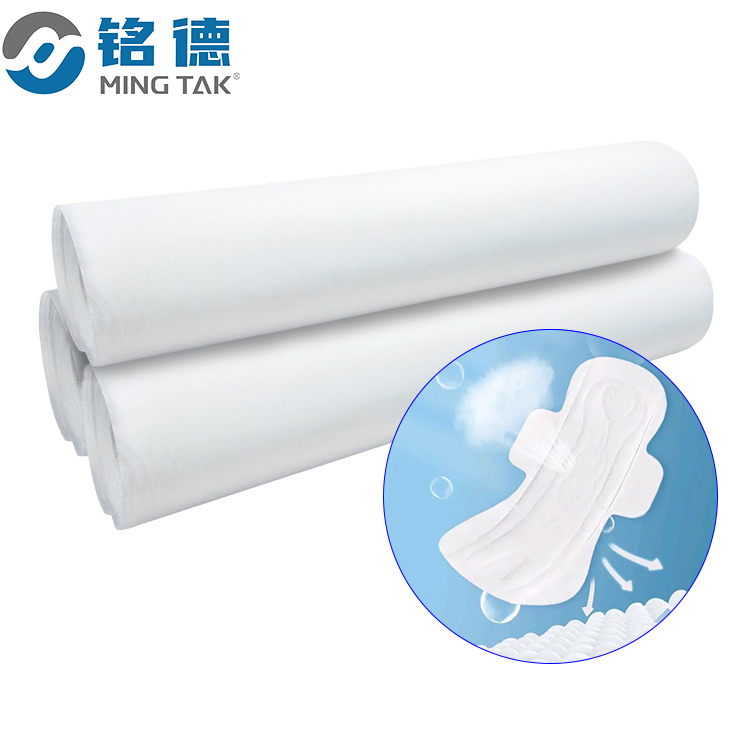 Viscose Spunlace Nonwoven Fabric Sanitary Pad Raw Materials Biodegradable Fibers Skin-friendly Disposable Breathable Non-woven