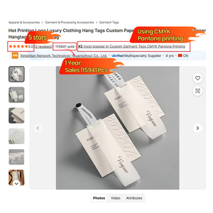 Hot In Ấn Logo Quần Áo Sang Trọng Treo Thẻ Tùy Chỉnh Giấy Cho Hàng May Mặc Quần Áo Nhãn Thẻ Giấy Hangtags Tái Chế Tag - Product Image 4