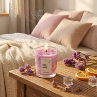 Bougies parfumées en cire de soja, gelée aromatique, logo personnalisé, faites à la main, naturelles, écologiques, longue durée, pour fêtes, décoration intérieure, cadeaux, vente en gros