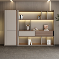 Bureau de direction moderne de luxe 2,4 m convertible en bureau, bureau en bois avec design de table de patron en MDF de luxe, organisateur de bureau