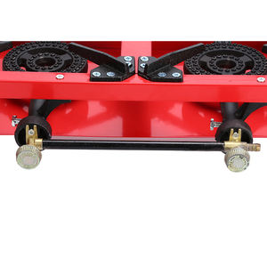 Réchaud à <span class=keywords><strong>gaz</strong></span> GPL portable à 2 brûleurs |   Réchaud d'extérieur rouge pour le camping, le jardin et les voyages en camping-car - Product Image 4