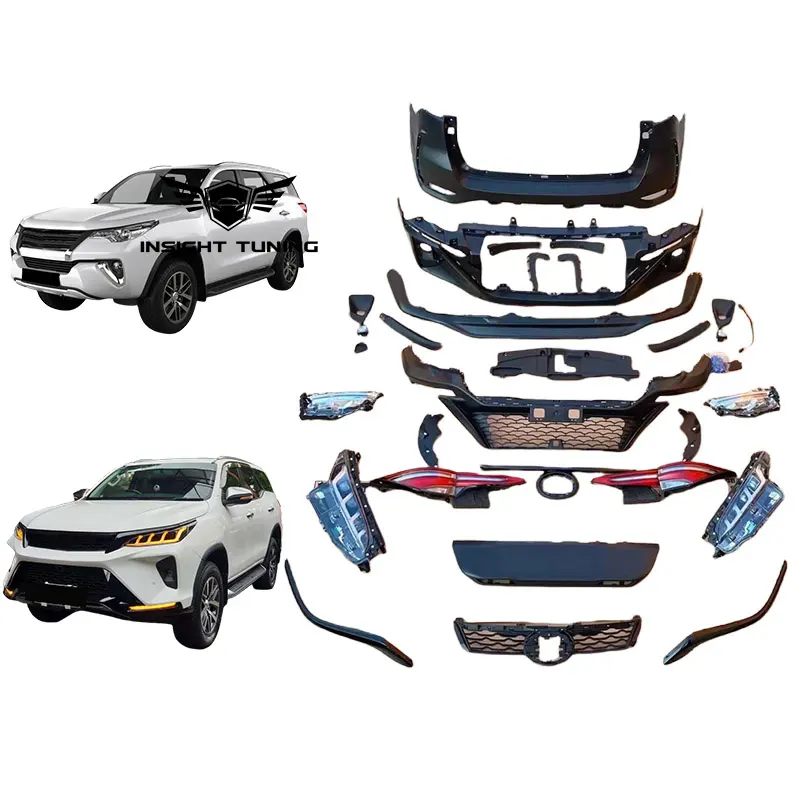 Venda quente Do Carro Bumpers Luzes LED Bodykit 2016-2019 Para Toyota Fortuner Para Legender Body Kit