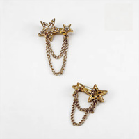 Broche en alliage de zinc plaqué or personnalisée Lianxu avec diamant et fleur de rose pour accessoires de mariage pour femmes et hommes