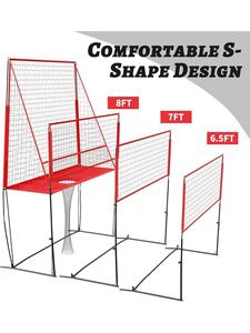 Soporte de Acero Portátil Ajustable 3 en 1, Equipo de Entrenamiento Duradero para Voleibol, Tenis y Bádminton en Interiores/Exteriores, Multideportivo, 11x8 pies - Product Image 2