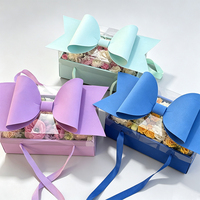 Caja de Regalo de Cartón Blanco con Ventana Transparente de PVC para Rosas Navideñas, Caja de Embalaje para Pasteles, Caja de Regalo con Lazo de Cinta, Venta al por Mayor