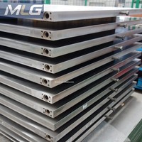 Presse à chaud hydraulique MLG, plaques de presse à chaud en acier inoxydable chauffées à l'huile thermique, travail du bois