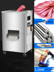 Práctico cortador de cubos de carne fresca comercial de acero, sistema de corte de carne, corte y rebanador de cubos de carne completamente automático - Product Image 2