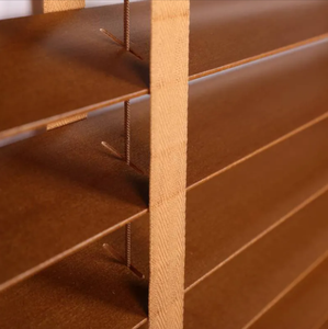 Venta caliente Fácil instalación de bricolaje tamaño personalizado listón de madera persianas venecianas persianas de madera de imitación y persianas de bambú para ventanas Persianas - Product Image 4