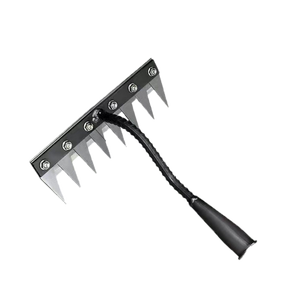 Rastrillo de Acero al Manganeso de Alta Calidad con Mango de Madera para Nivelar el Césped, para Uso Doméstico, en Jardines y Agricultura - Product Image 1