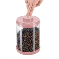 Conteneur de stockage en verre borosilicate à large ouverture, de qualité alimentaire, transparent et hermétique pour café