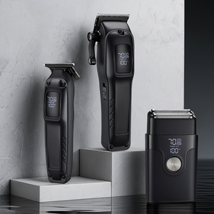Tondeuse à barbe électrique pour hommes, rasoir domestique sans fil pour corps, visage et moustache, kit de toilettage professionnel en acier inoxydable - Product Image 5