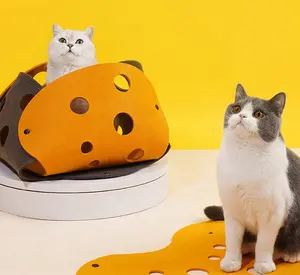 도매 사용자 정의 색상 대화 형 고양이 장난감 재생 5mm 두꺼운 펠트 DIY 고양이 터널