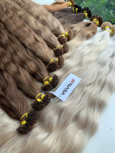 Cabello humano 100% real de un solo donante, extensiones de cabello humano virgen con punta plana, cabello a granel de alta calidad - Product Image 4
