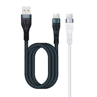 Câble de charge 6A à courant élevé, câble de charge rapide pour batterie externe, puce intelligente TPE liquide, 3 interfaces Type-C/Micro, durable