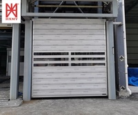Porte à enroulement rapide automatique sécurisée avec système de verrouillage de sécurité pour hangar d'avions, industrie automobile et alimentaire