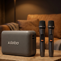Enceinte de karaoké X8 PRO 120W avec 2 micros sans fil, résistance à l'eau IPX5, batterie externe 20000mAh, appairage TWS, chargement Type-C