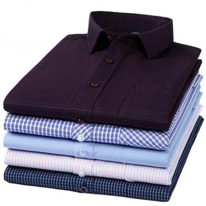 Camisas de Vestir Formales de Diseñador para Hombre <span class=keywords><strong>AOSHI</strong></span>, 100% Algodón, Manga Tres Cuartos, Cuello Mao, Antiarrugas y Transpirables - Product Image 6