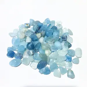 Natuurlijke Kristallen Grind Chips Aquamarijn Tuimelsteen Voor Huisdecoratie