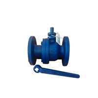 Vanne à boisseau sphérique à bride en fonte ductile à siège souple PN10 PN16 DN15-DN250 avec siège en PTFE pour service eau, vanne à boisseau sphérique industrielle à bride