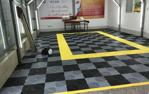 Venta caliente plástico PP azulejo antideslizante enclavamiento baldosas al aire libre interior - Product Image 6