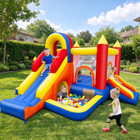 Château gonflable Oxford combiné, maison gonflable pour enfants pour jardin, château de saut extérieur