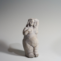 Lianda créatif décor à la maison mignon grosse femme Figure Statue ciment Art artisanat Sculpture bibelot objets décoratifs ornements