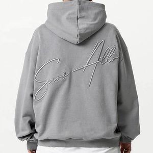 Vente en gros de sweats à capuche unisexes d'hiver personnalisés avec broderie 3D en chenille, poche surdimensionnée, respectueux de l'environnement - Product Image 1