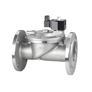 Vanne solénoïde en acier inoxydable 24 V 12 V 220 V pour eau et vapeur, normalement fermée, 2 voies, type à bride - Product Image 6