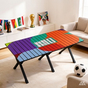 <span class=keywords><strong>Tavolo</strong></span> Pieghevole per Campeggio Coppa del <span class=keywords><strong>Mondo</strong></span> FIFA 2026, Design Geometrico Vivace, Leggero e Portatile per Eventi all'Aperto e Raduni di Tifosi - Product Image 3