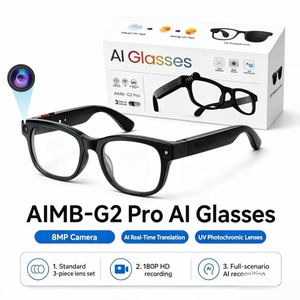 Smart <b>Glasses</b> Dual Optical Lenses Intelligent Real Time Translation Music Playback BT Calling Wifi 1080P <b>Camera</b> Type-C G2 Pro - Product Image 1