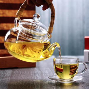 Ensemble de café et de thé en verre soufflé à la main, résistant à la chaleur, écologique, de luxe moderne, en gros, en stock - Product Image 1
