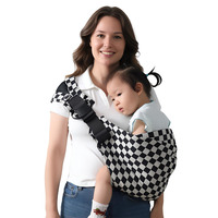 Porte-bébé ventral respirant avec sangle d'épaule réglable et bretelles ventilées pour tout-petit