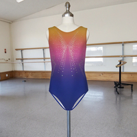 Justaucorps d'entraînement de ballet et de danse sans manches en polyester imprimé gymnastique personnalisé sublimé Performance porter toutes les tailles disponibles
