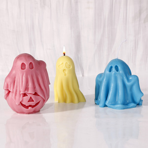 Halloween Ghost Pumpkin Silicone Mold For DIY Candles Plaster Soap Home Decor - Product Image 1