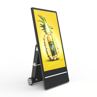 Pantalla LCD de 32, 43 y 55 Pulgadas, 2k 4K, Póster Digital para Exteriores, Quiosco Impermeable, Pantalla Publicitaria con Batería Recargable, Señalización Móvil, Precio de Fábrica