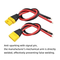Câble adaptateur pour Verifone CBL 268-004-01-c, connecteur Amass Xt90 vers Xt60, câble à contact en laiton, fil en silicone, application alimentation