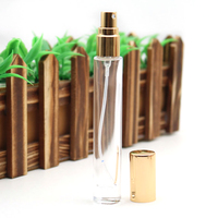 Bouteilles de parfum Vintage à fond épais, 10ml, Mini bouteilles de parfum rondes et transparentes rechargeables, échantillon de bouteilles de parfum en verre