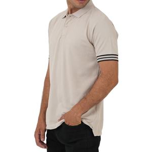 เสื้อโปโลผ้าฝ้ายออร์แกนิกของผู้ชายเสื้อโปโลสีทึบสั้นเป็นมิตรต่อสิ่งแวดล้อม - Product Image 2