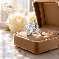 Vente en gros personnalisée de bijoux et accessoires de luxe en argent S925 plaqué or 18 carats avec moissanite pour les cérémonies de fiançailles