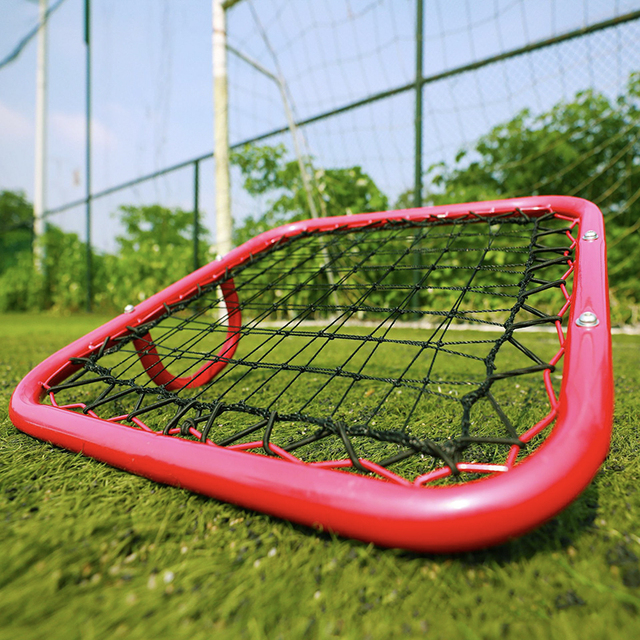 Football Training Equipment Goalkeeper Training Hand Held Soccer Rebounder Black Metal Frame Indoor/Outdoor Use