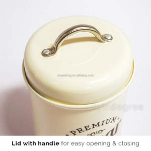 מיכל מתכת מטבח תה קפה סוכר מיכל מיכל קפה סט עם מכסה אחסון ביתי - Product Image 3