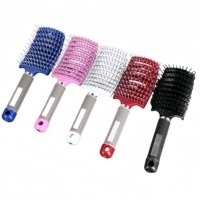 Brosse à cheveux professionnelle à séchage rapide, antidérapante, à ventouse incurvée, pour salon, brosse de massage, brosse à ventouse pour sécher et démêler les cheveux