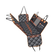 Housse de siège auto de luxe pour chien, en nylon imperméable, protection de siège arrière, fenêtre en maille, anti-rayures, style hamac, accessoires intérieurs de voiture